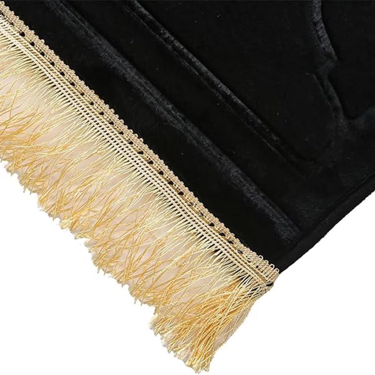 Thickened Printed Prayer Mat Plush with Tassel Flannel Irregular Prayer Mat