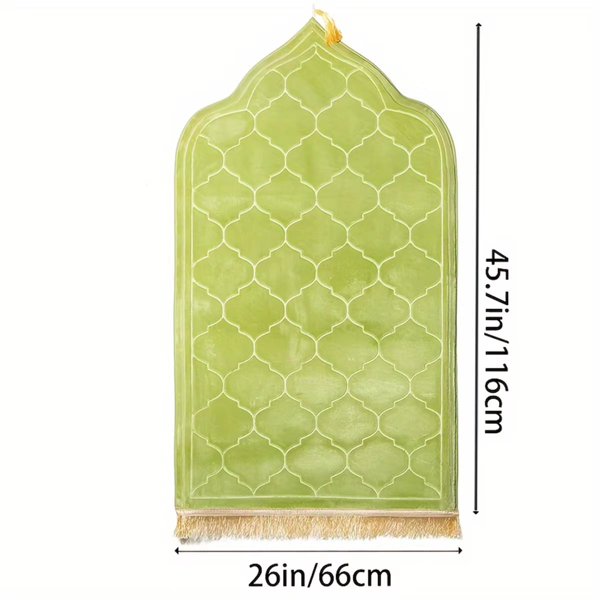 Thickened Printed Prayer Mat Plush with Tassel Flannel Irregular Prayer Mat