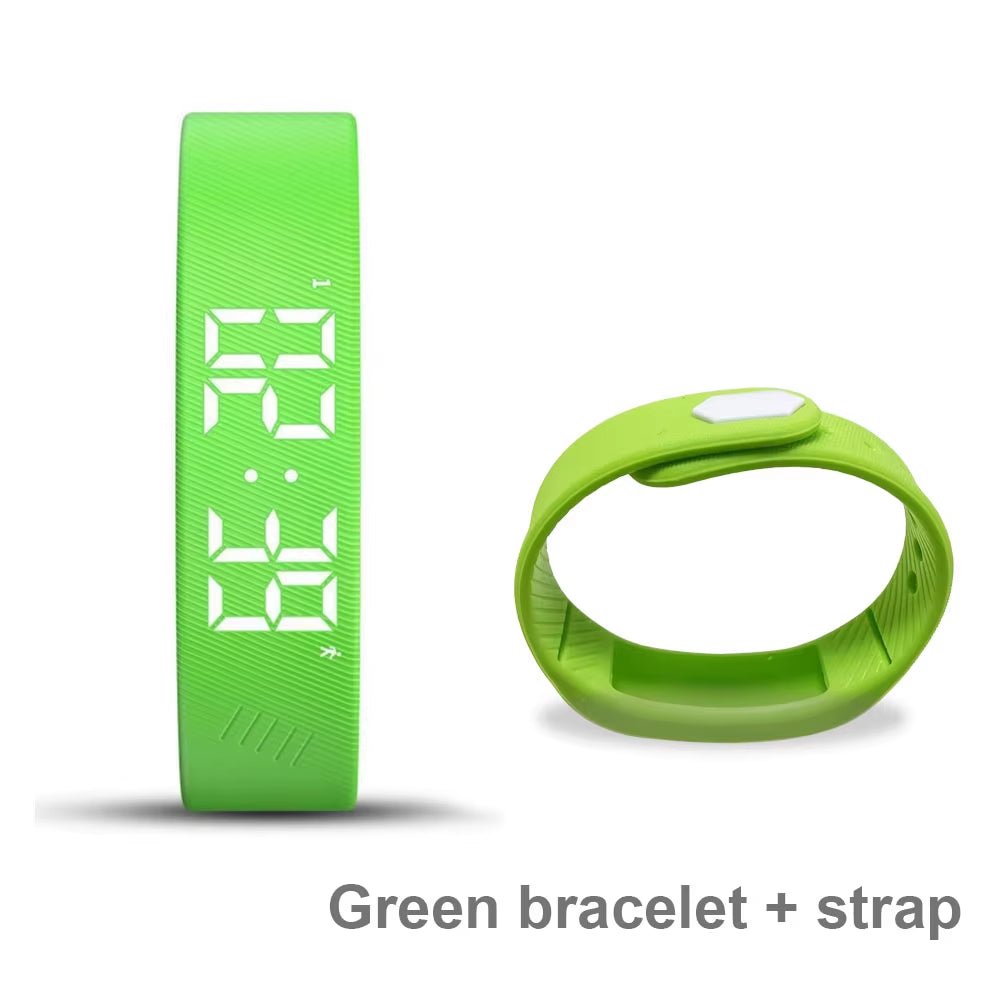 Smart Bracelet LED Digital Waterproof Smart Clock Smartband with Running Pedometer Monitor Smart Band Vibration Alarm Reminder